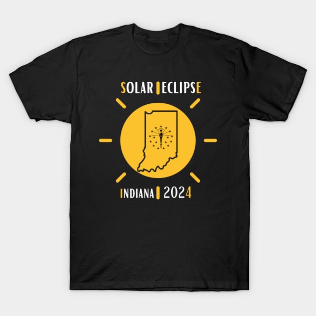solar eclipse 2024 indiana T-Shirt by momodz